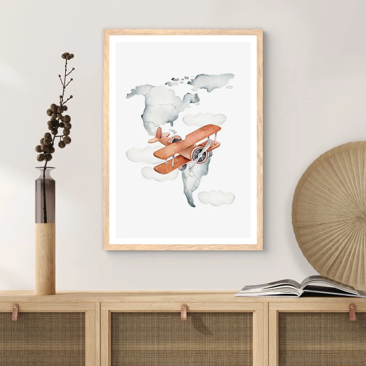 Poster în ramă de stejar deschis - În spirit de pionierat - 40x50 cm