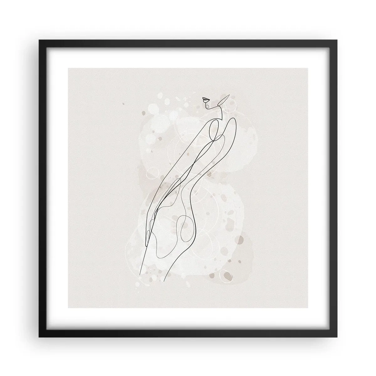 Poster în ramă neagră - Să rătăcești cu privirea - 50x50 cm