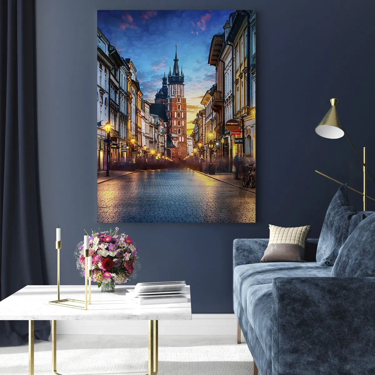 Tablou pe sticlă - Farmecul Cracoviei - 50x70 cm