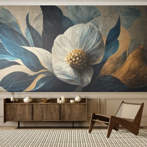 Tapet Premium Sand - Are o inimă de aur - Floare, Elegant, Bucată - 100x70 cm