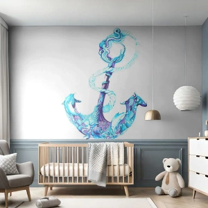 Tapet Autoadeziv Deluxe Sticker - Confidenta secretelor mării - Abstracția, Ancoră, Mare - 400x280 cm
