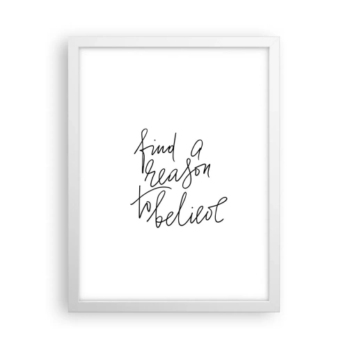 Poster în ramă albă - Este posibil - 30x40 cm