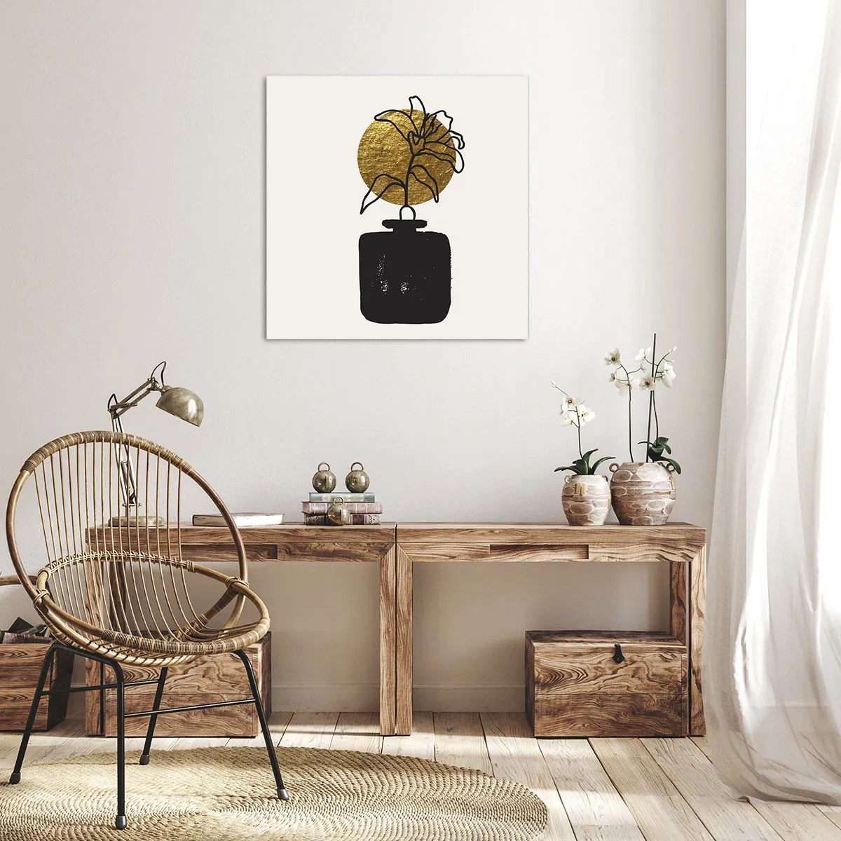 Tablou pe pânză - Cât cântărește aurul? - 70x70 cm