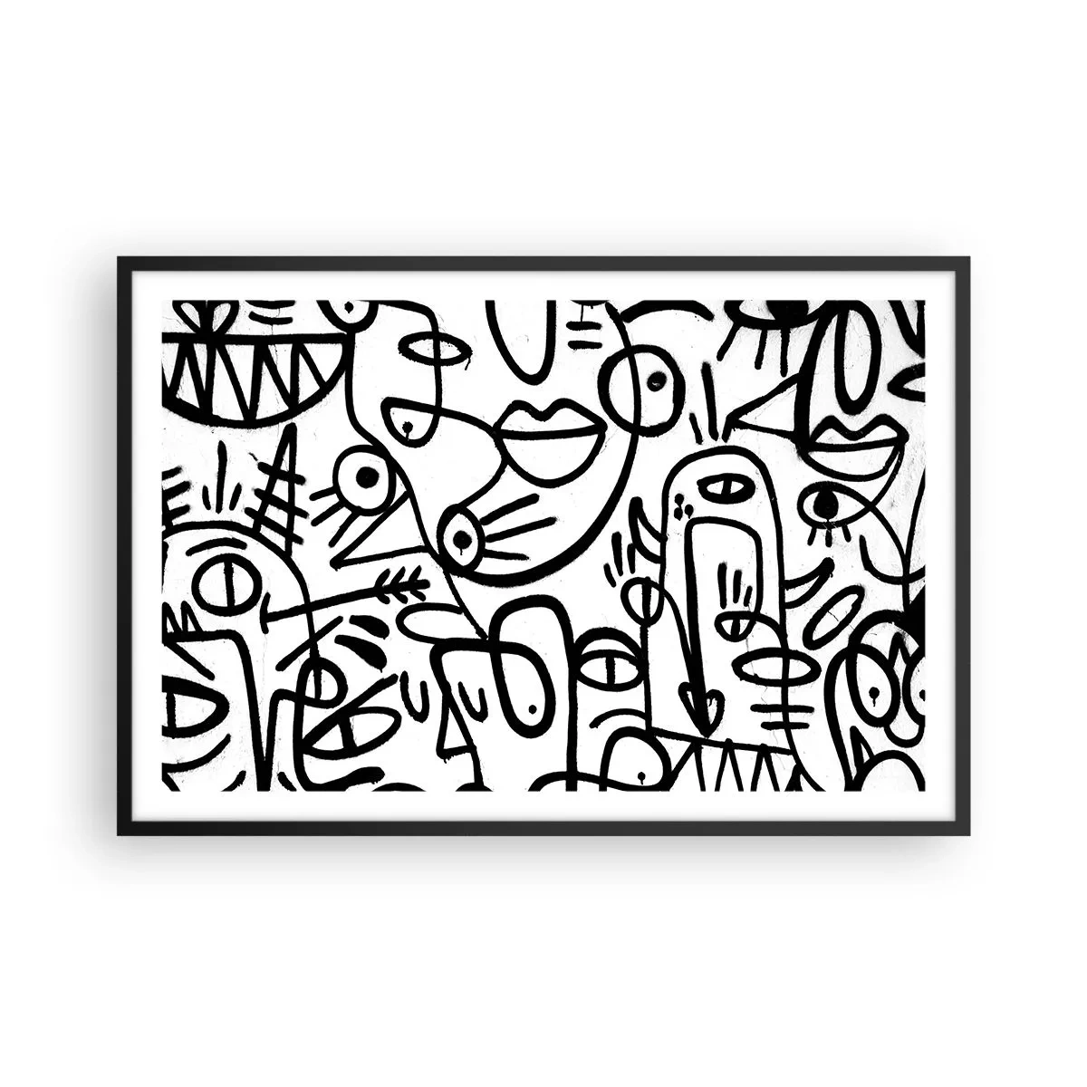 Poster în ramă neagră - Chipuri și miraje - 91x61 cm