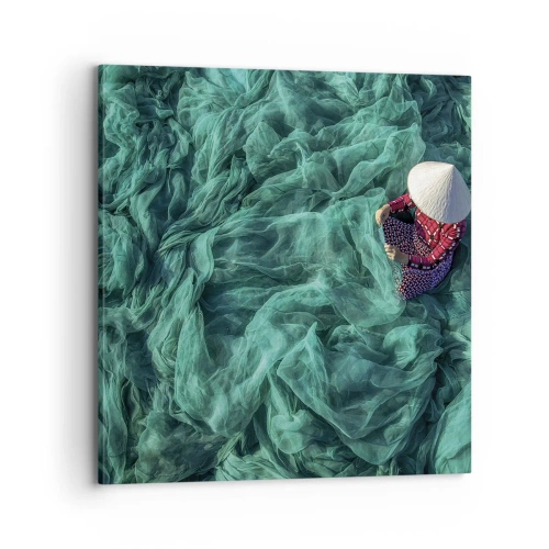 Tablou pe pânză - Într-o mare de rețea - 70x70 cm