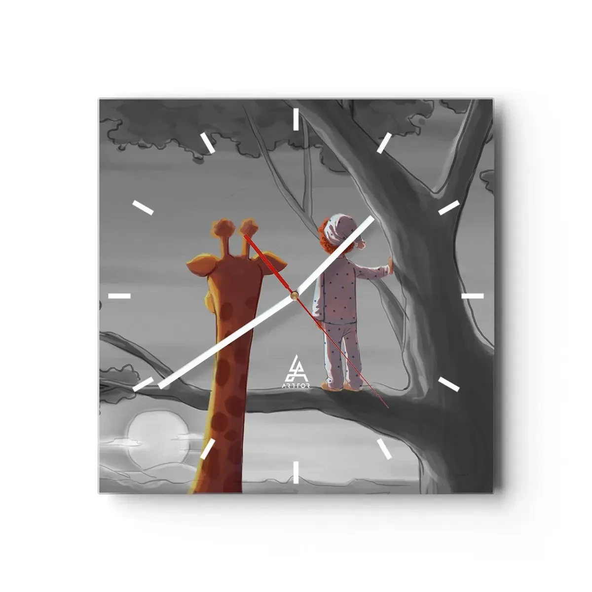 Ceas de perete - Ceas pe sticlă - Acest lucru se întâmplă cu adevărat - 40x40 cm