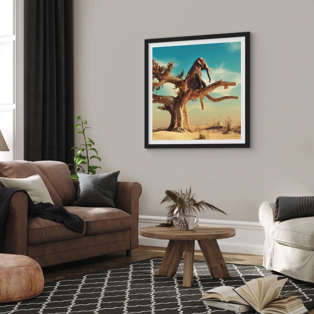 Poster în ramă neagră - Un nou punct de vedere - 40x40 cm