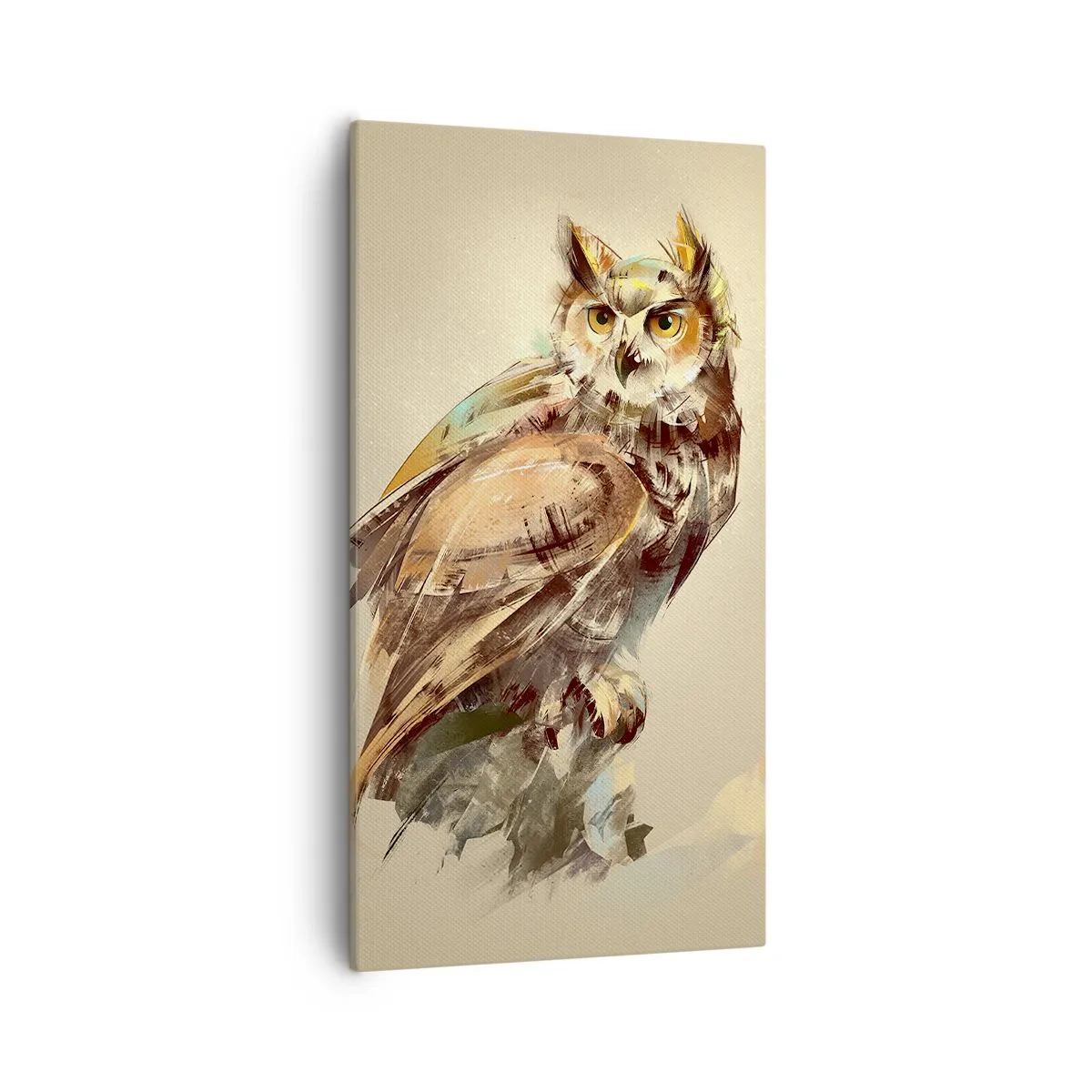Tablou pe pânză - Cea mai inteligentă bufniță - confirmă stejarul - 55x100 cm