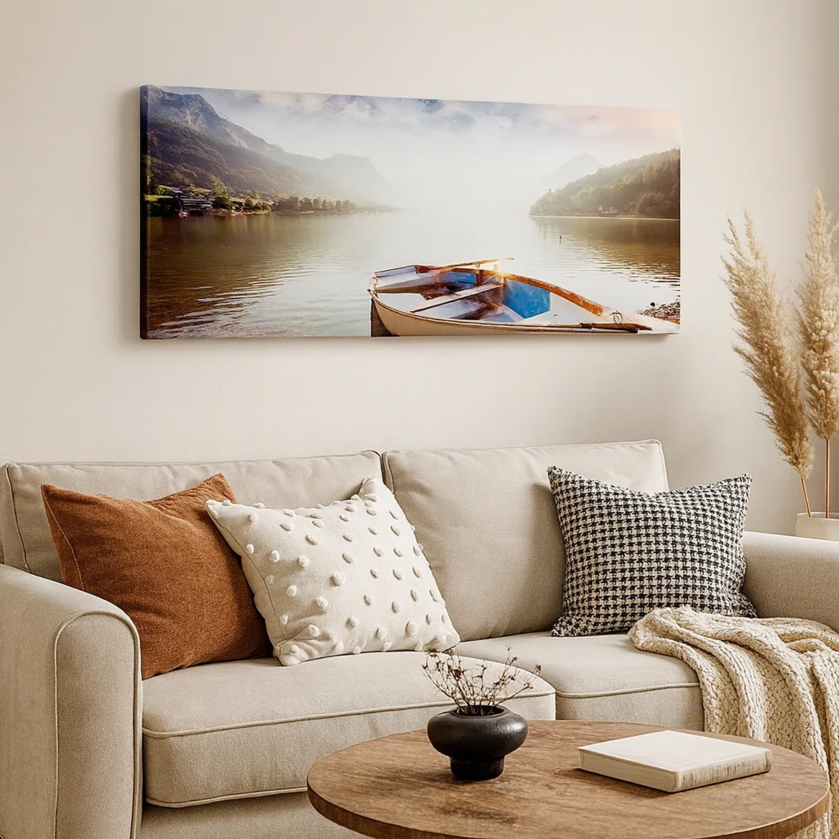 Tablou pe pânză - Peste apa mare și limpede - 30x30 cm