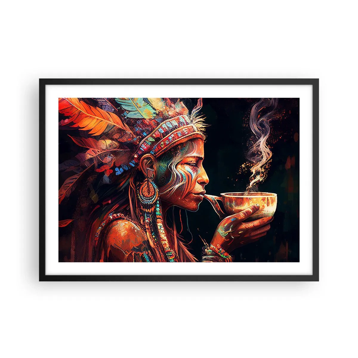 Poster în ramă neagră - Ritual magic - 70x50 cm