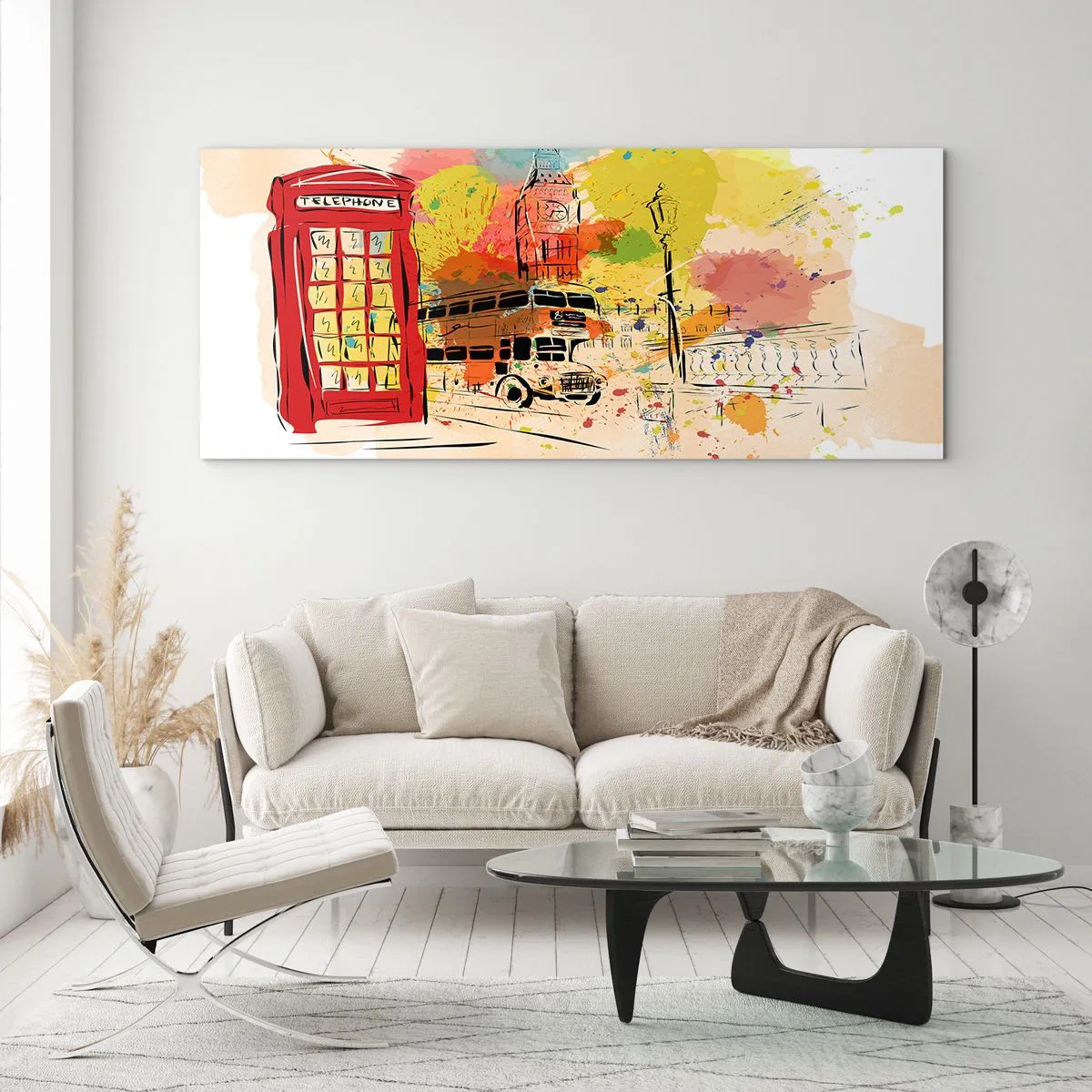 Tablou pe sticlă - Orașul varietăților - 120x50 cm