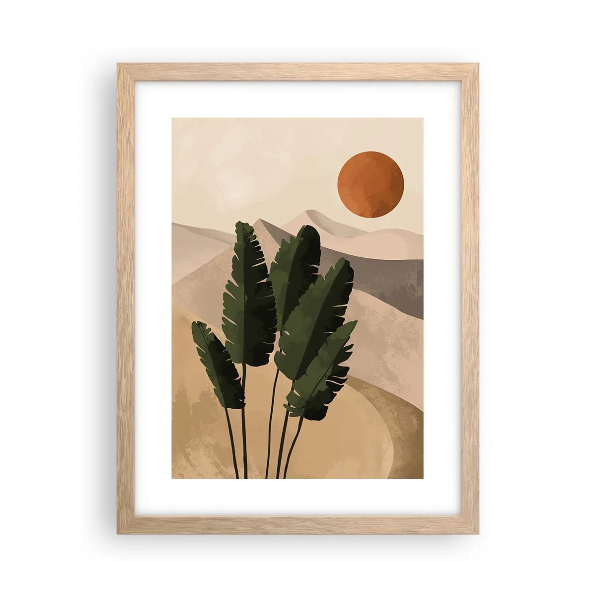 Poster în ramă de stejar deschis - Triumful vieții - 30x40 cm