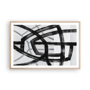 Poster în ramă de stejar deschis - Construind adâncimea - 91x61 cm