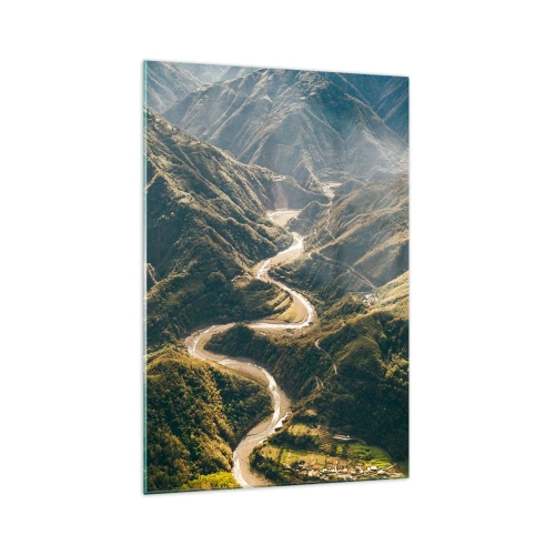 Tablou pe sticlă - Direct din inima munților - 70x100 cm