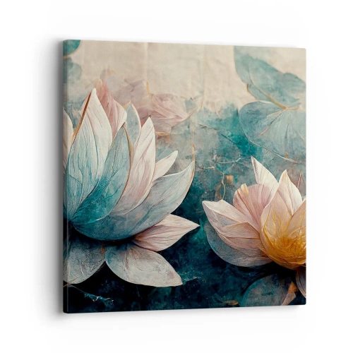 Tablou pe pânză - Stele de lac - 40x40 cm