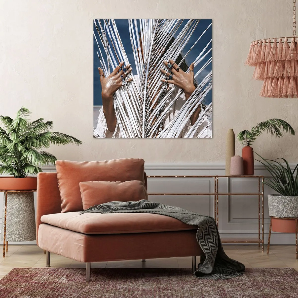 Tablou pe pânză - Prietena șamanului? - 70x70 cm