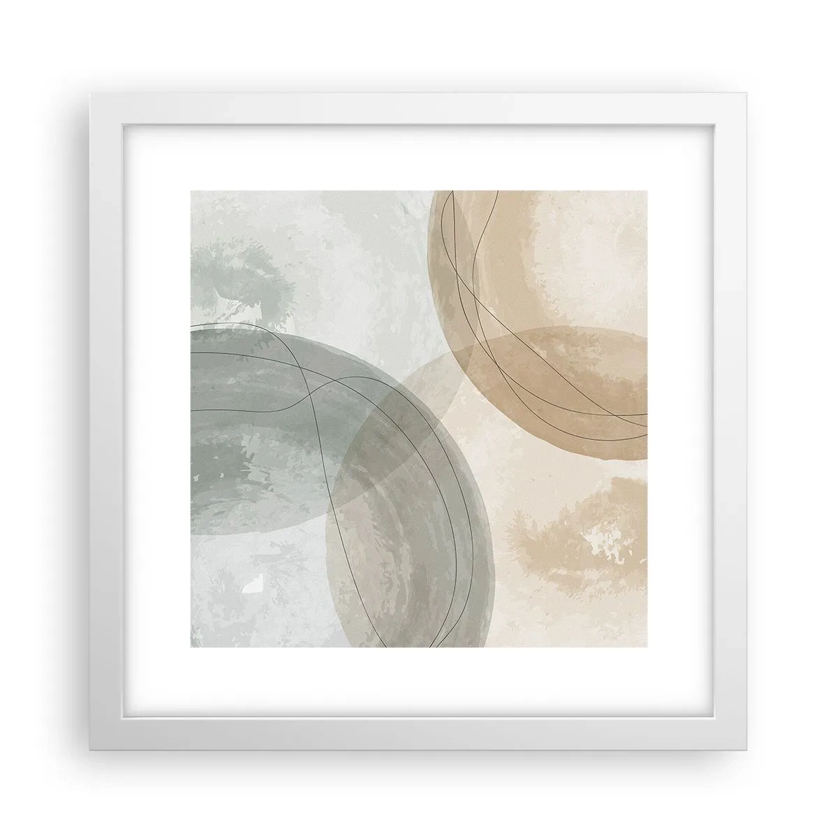 Poster în ramă albă - Întrepătrunderea lumilor - 30x30 cm