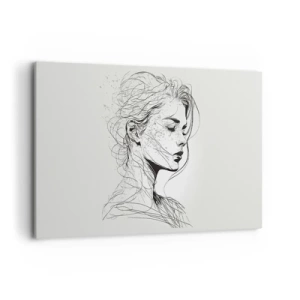 Tablou pe pânză - Desenată cu linii - 120x80 cm