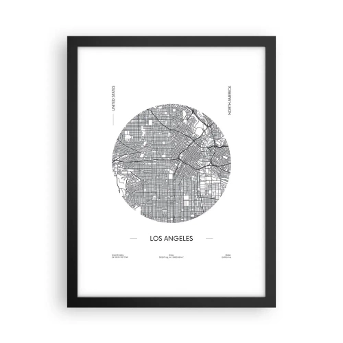 Poster în ramă neagră - Anatomia Los Angeles - 30x40 cm
