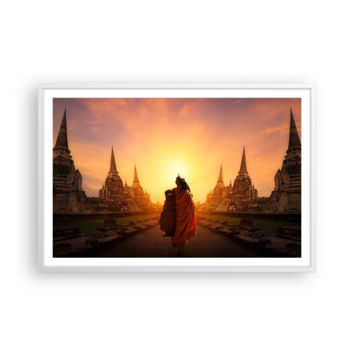 Poster în ramă albă - În pace prin eternitate - 91x61 cm