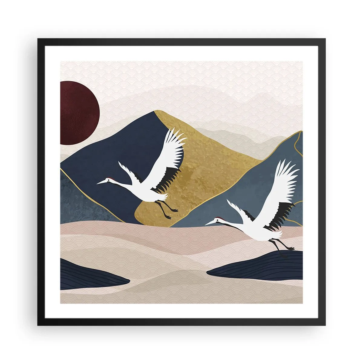 Poster în ramă neagră - Și ziua a zburat din nou - 60x60 cm