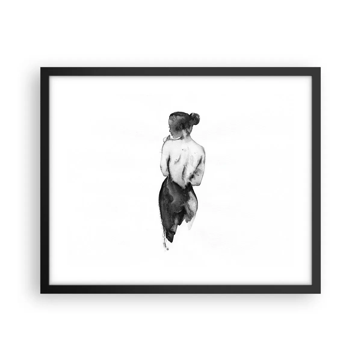 Poster în ramă neagră - Cu ea lumea dispare - 50x40 cm