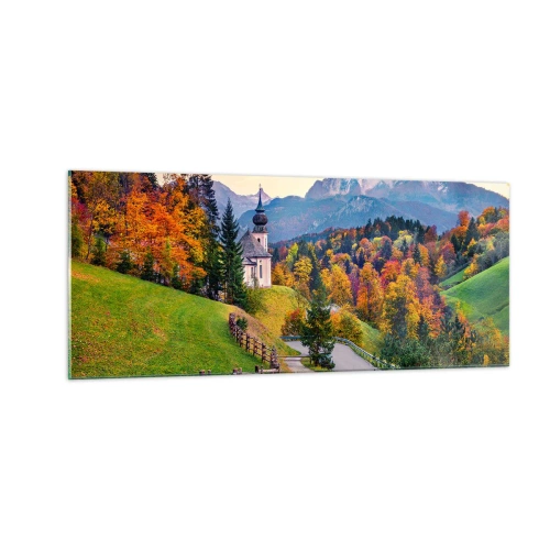 Tablou pe sticlă - Un peisaj ca o pictură - 100x40 cm