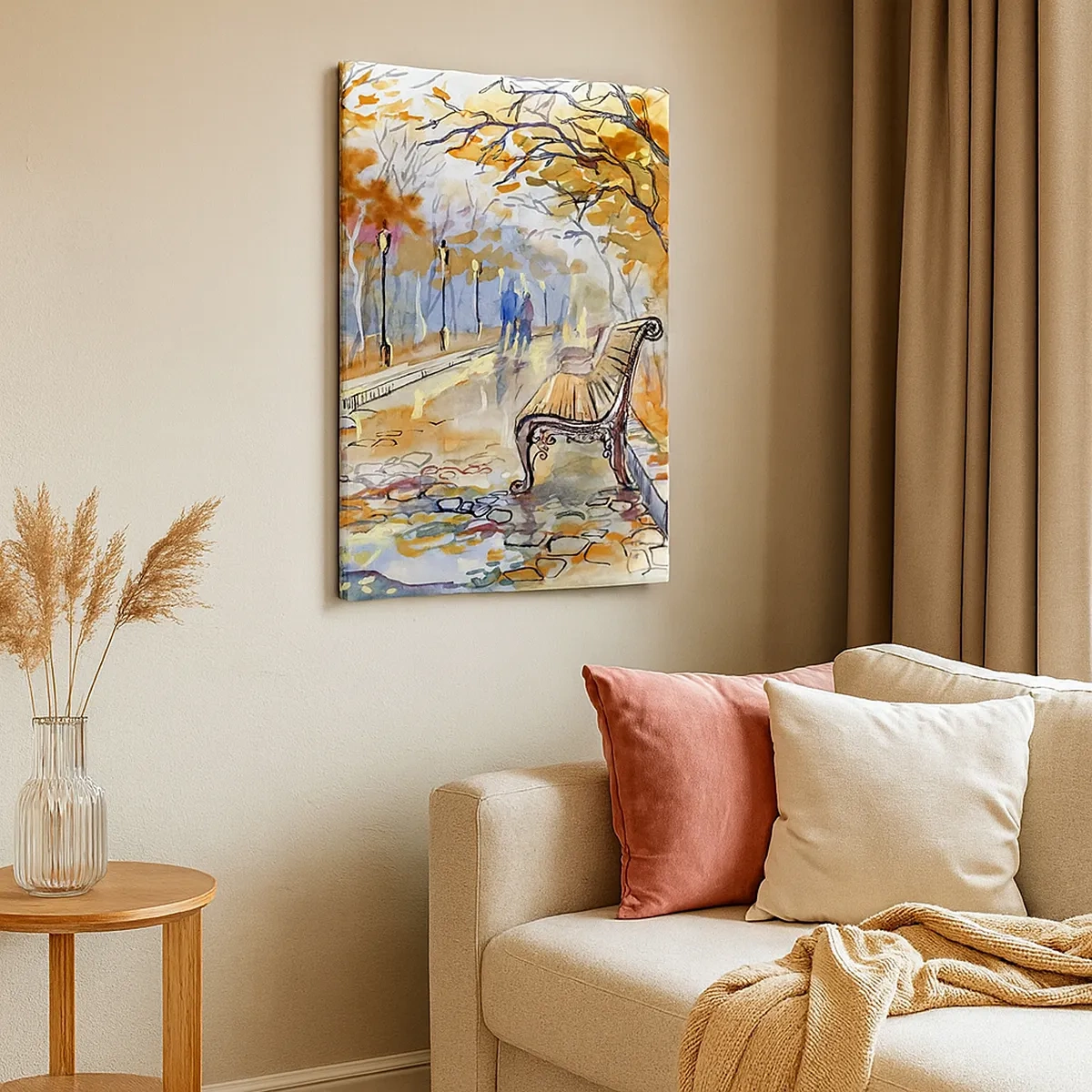 Tablou pe pânză - Pășim împreună în toamnă - 50x70 cm