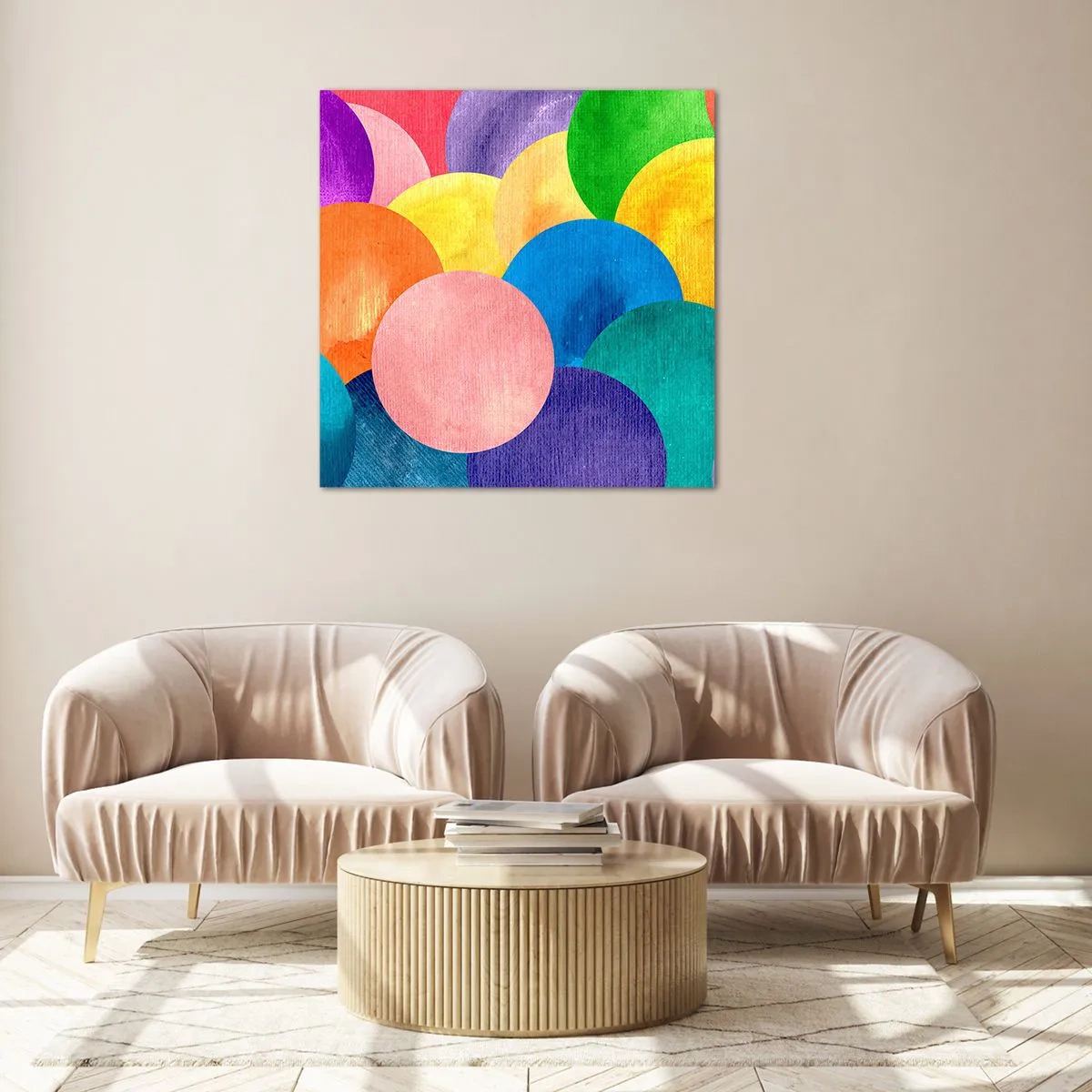 Tablou pe sticlă - Plenitudinea originară a vieții - 70x70 cm