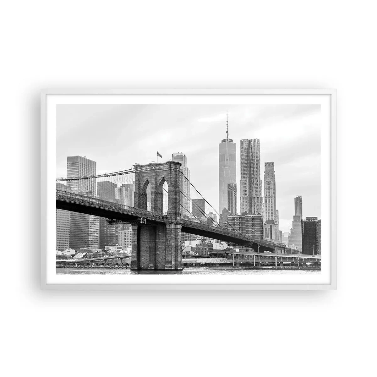 Poster în ramă albă - New York vibes - 91x61 cm