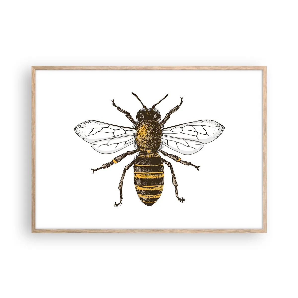 Poster în ramă de stejar deschis - Frumoasă și bună - 100x70 cm