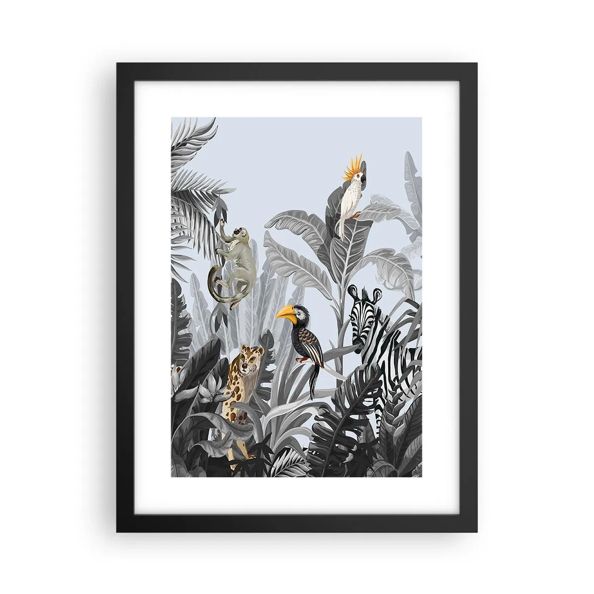 Poster în ramă neagră - O fabulă africană - 30x40 cm