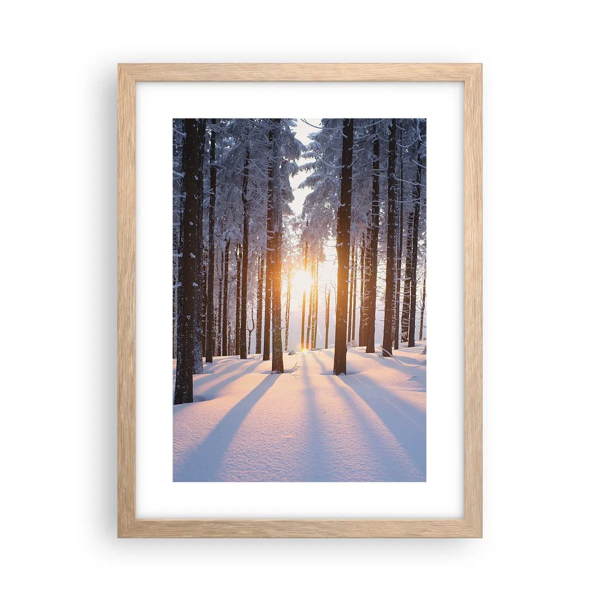 Poster în ramă de stejar deschis - În mod clar în alb și negru - 30x40 cm