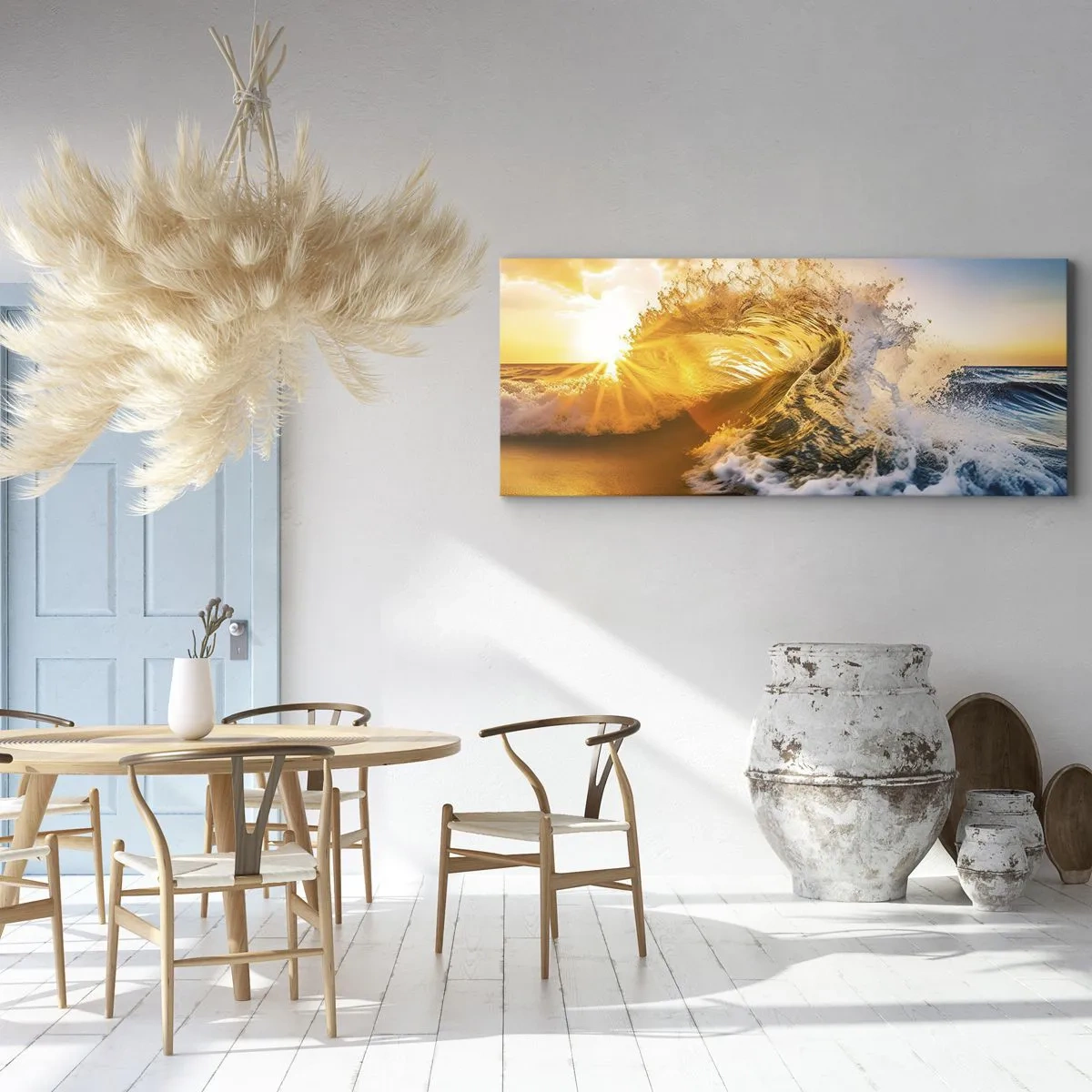 Tablou pe pânză - Joc în nisip - 90x30 cm