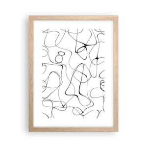 Poster în ramă de stejar deschis - Căile vieții, căile destinului - 30x40 cm