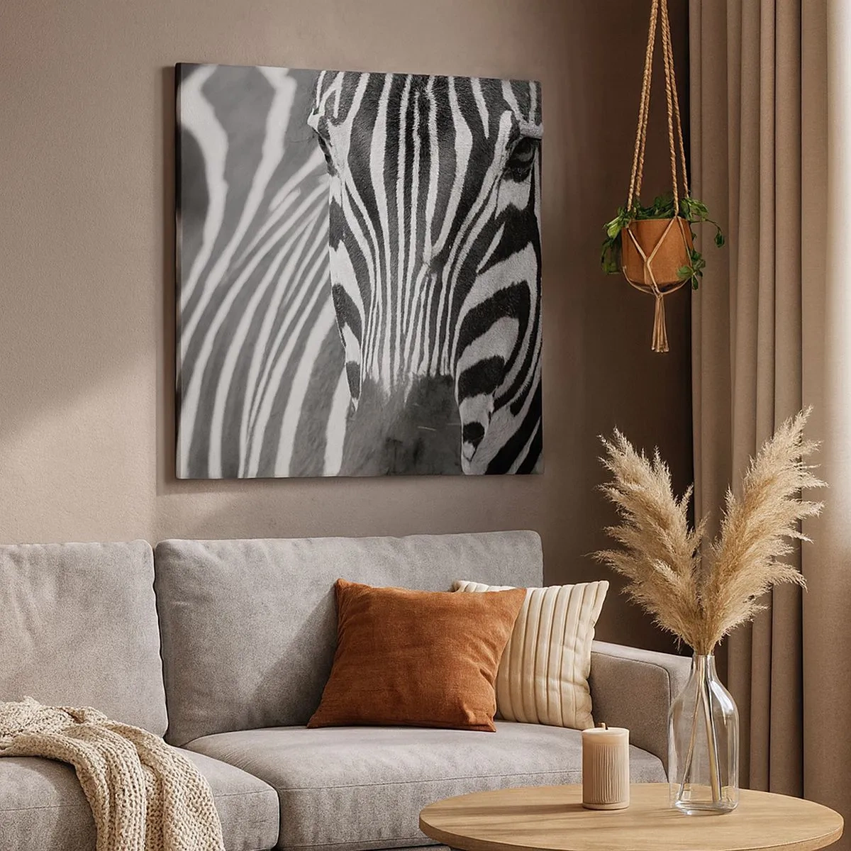 Tablou pe pânză - Lumea e albă și neagră - 30x30 cm