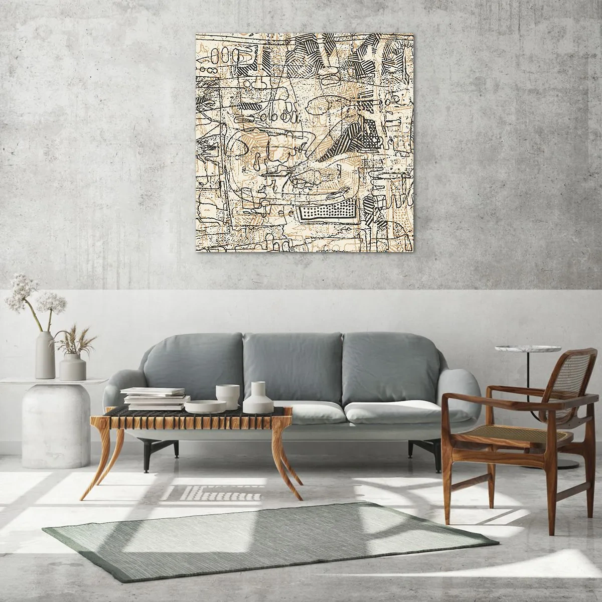 Tablou pe sticlă - Așteaptă să fie descifrat - 70x70 cm