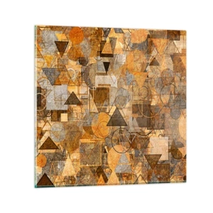 Tablou pe sticlă - Lumea băgată în formă - 60x60 cm