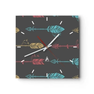 Ceas de perete - Ceas pe sticlă - În ordine - 30x30 cm