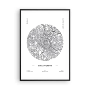 Poster în ramă neagră - Anatomia Birmingham - 70x100 cm