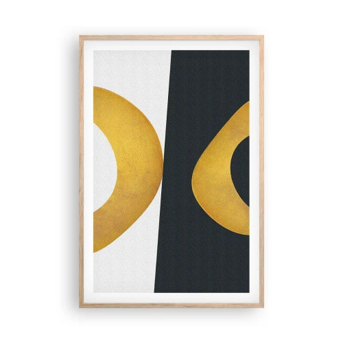 Poster în ramă de stejar deschis - În primul rând: aurul - 61x91 cm