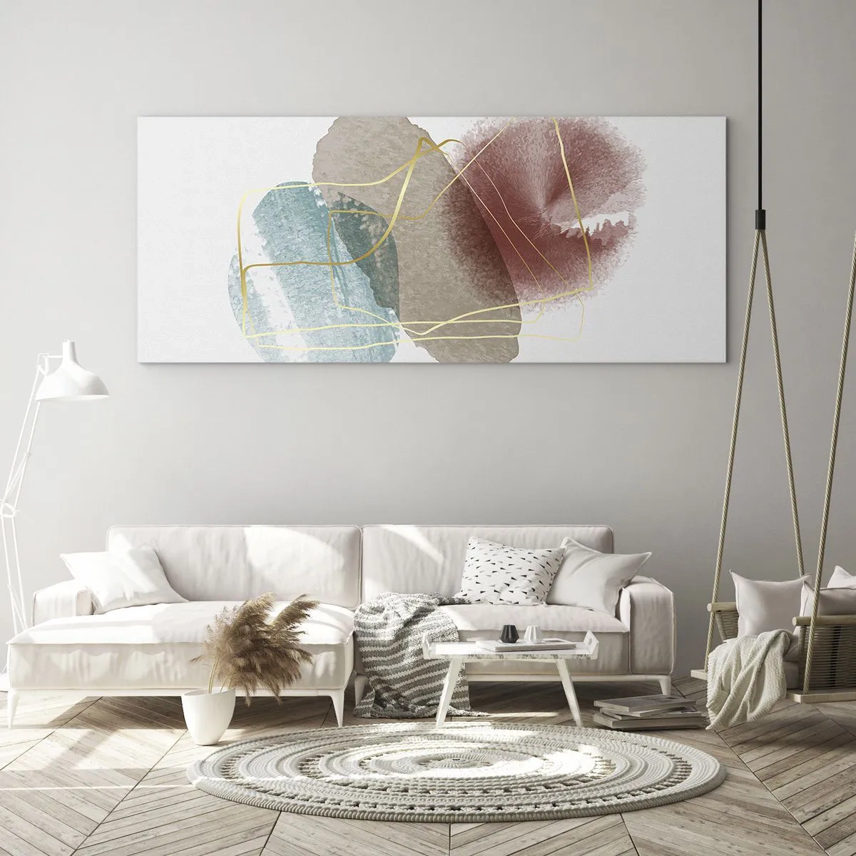 Tablou pe sticlă - Mărgele de spațiu - 100x40 cm