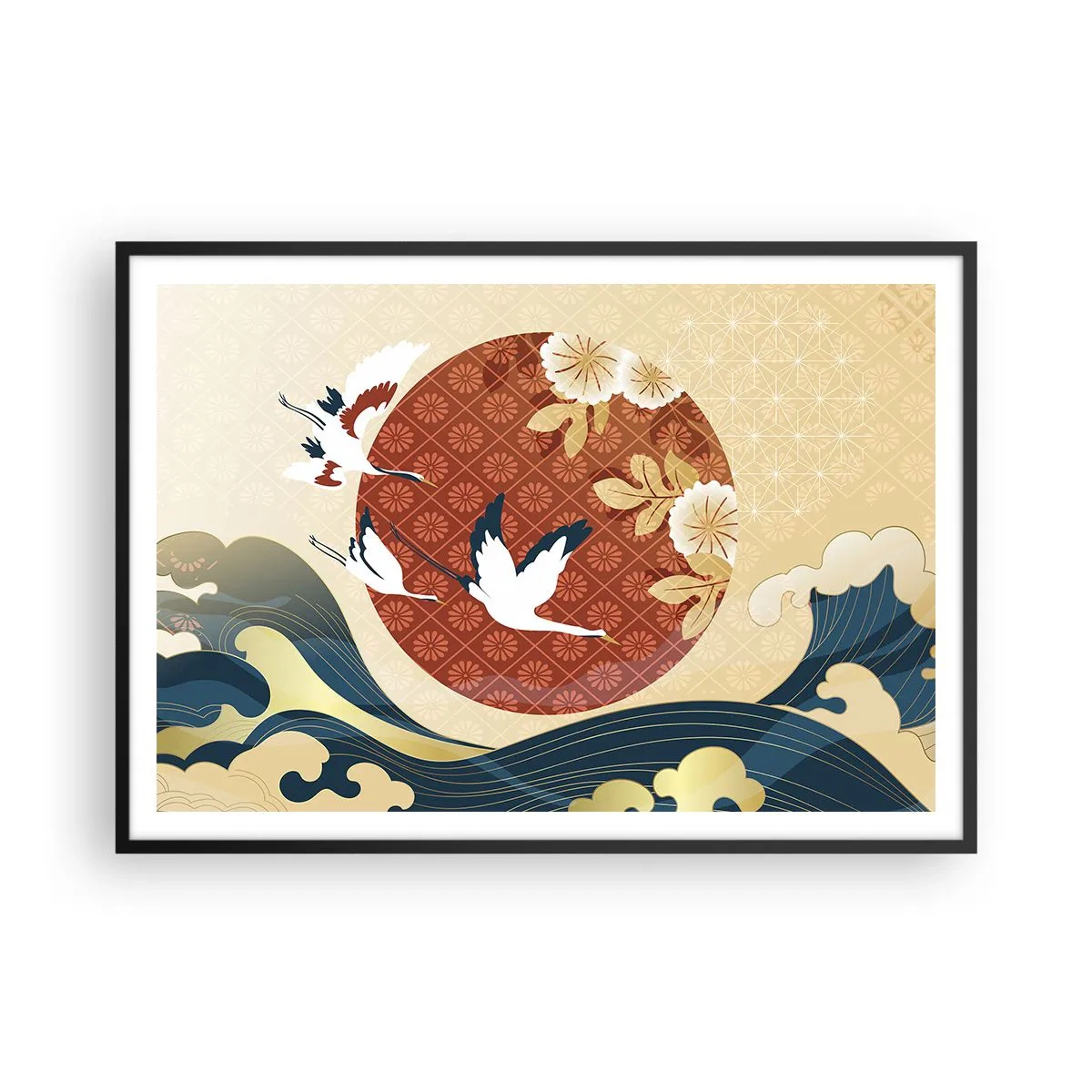 Poster în ramă neagră - O fabulă japoneză - 100x70 cm