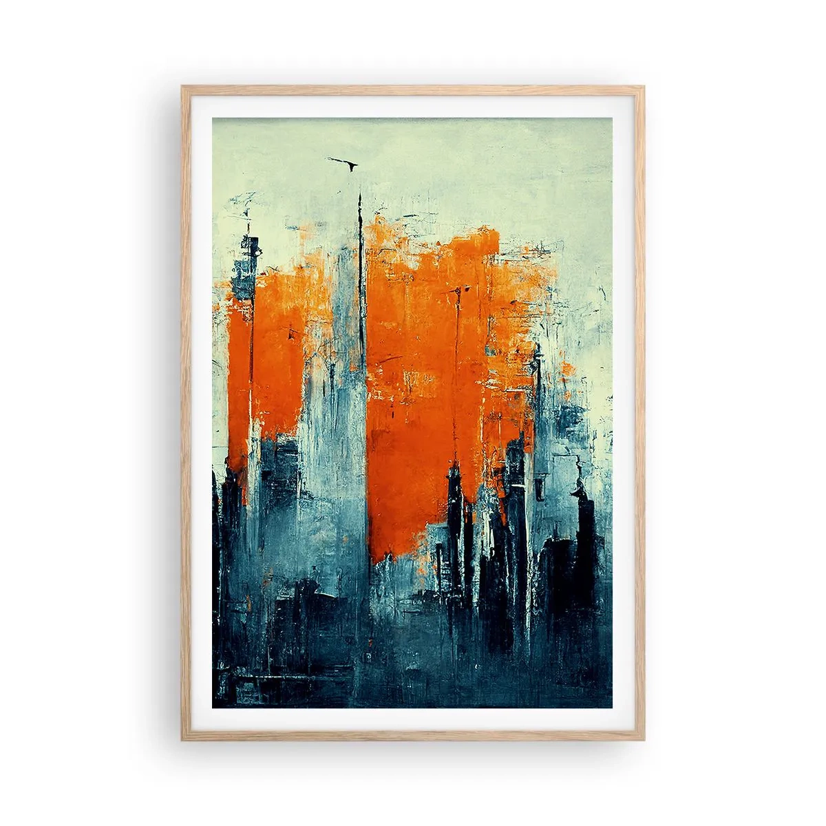Poster în ramă de stejar deschis - Peisaj modern - 70x100 cm