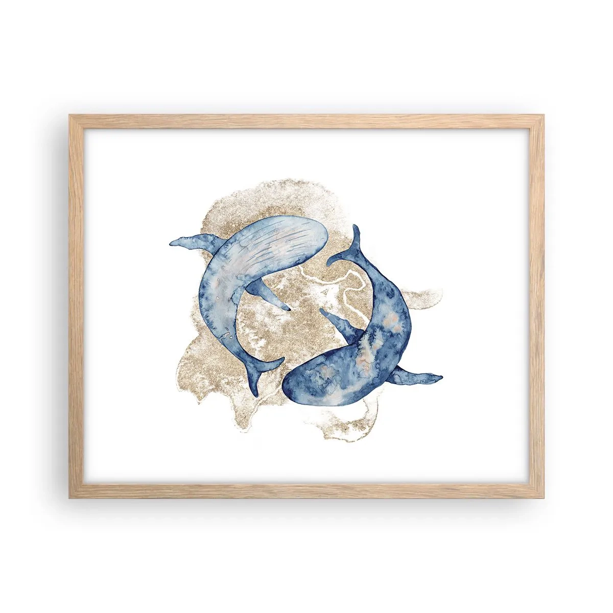 Poster în ramă de stejar deschis - Prietenie sau iubire? - 50x40 cm