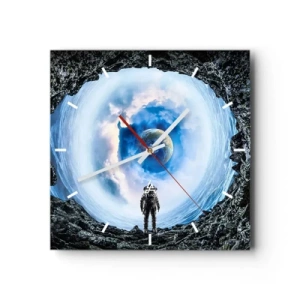 Ceas de perete - Ceas pe sticlă - Nu departe de casă - 30x30 cm