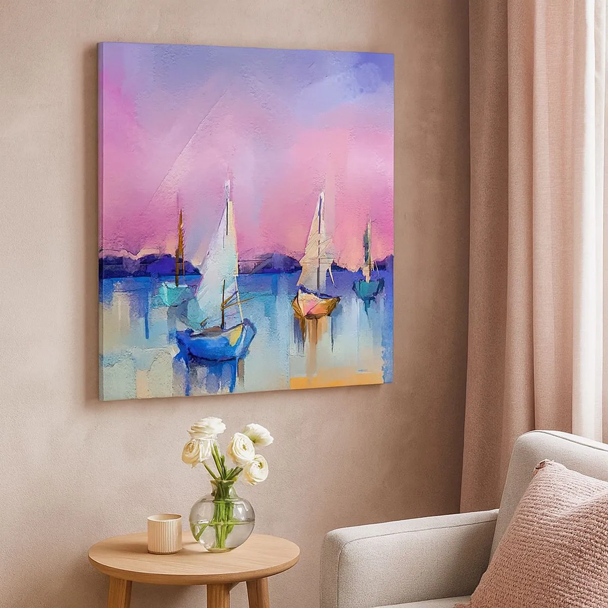 Tablou pe pânză - Direcția: ape largi - 30x30 cm