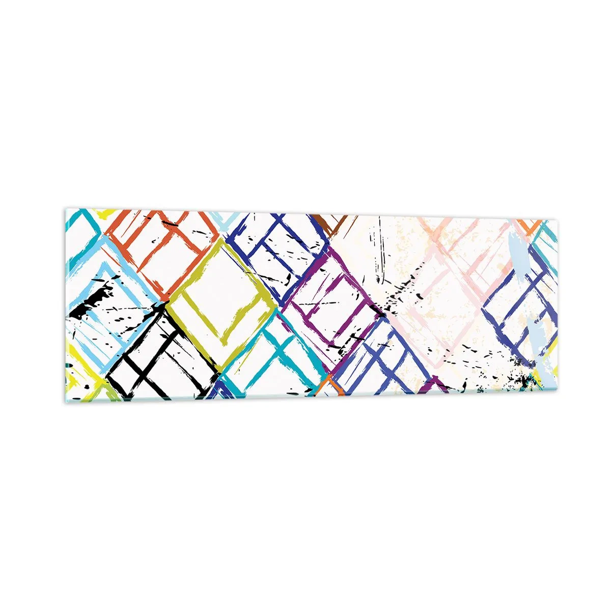 Tablou pe sticlă - Ferestre și ferestruici - 90x30 cm