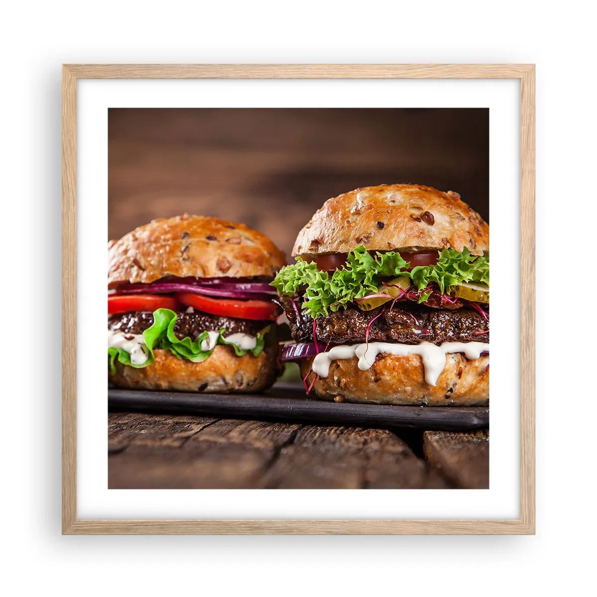 Poster în ramă de stejar deschis - American dream - 50x50 cm