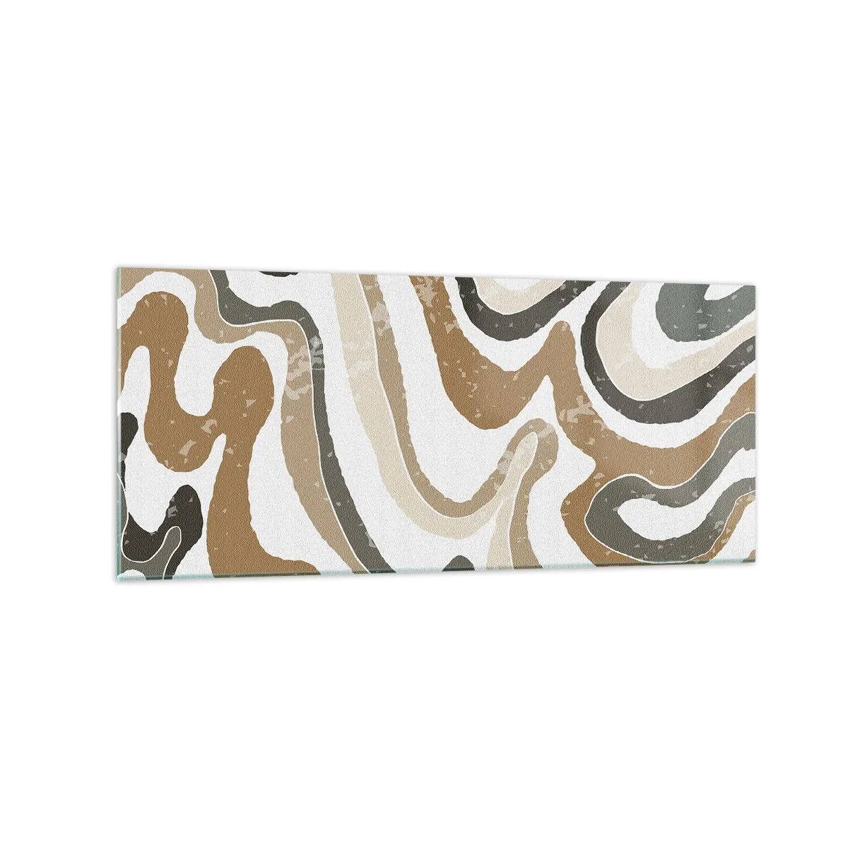 Tablou pe sticlă - Meandrele culorilor pământului - 120x50 cm